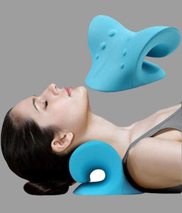 Expertomind Neck Relaxer Neck Relaxer, Cervical Pillow, Neck & Shoulder Support for Pain Relief Massager (Blue)