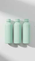 Mint green water bottle trio