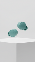 Soft Teal wireless earbuds with Touch Controls