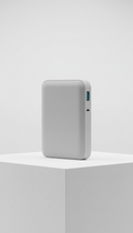 Mist Grey portable power bank with Fast Charging