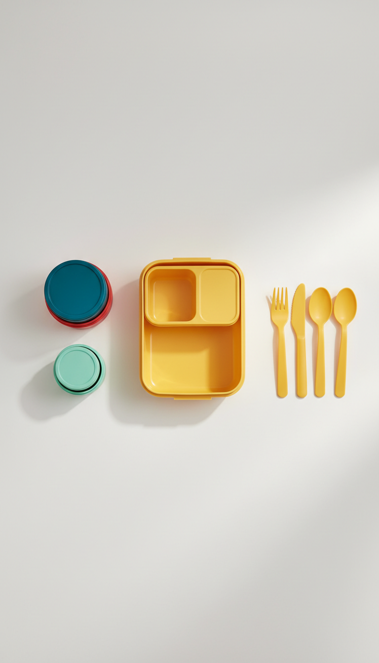 Mango yellow lunchbox set