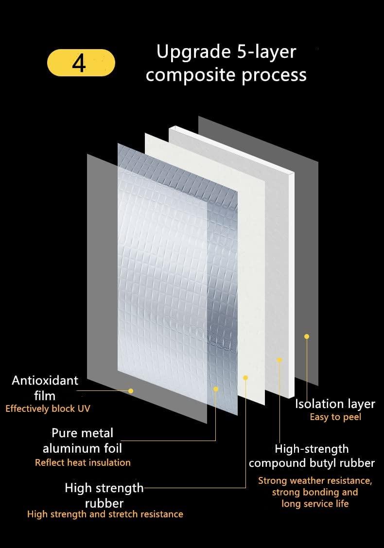 Foil Tape- Aluminium Foil Waterproof Sealan Tape for RV Repair, Window