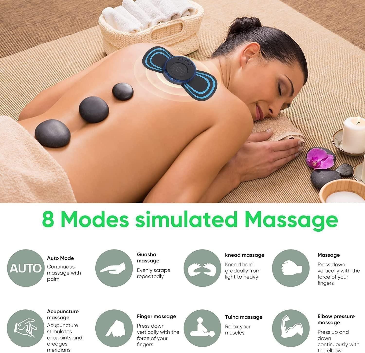 Mini Massager with 8 Modes and 19 Strength Levels,Rechargeable Electric Massager for Shoulder,Arms,Legs,Back Pain for Men and Women